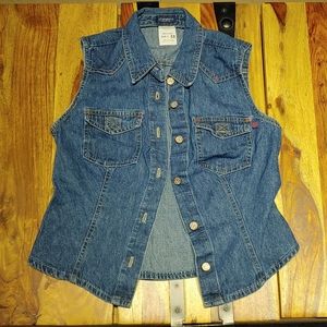 Z. Cavaricci cropped denim shirt